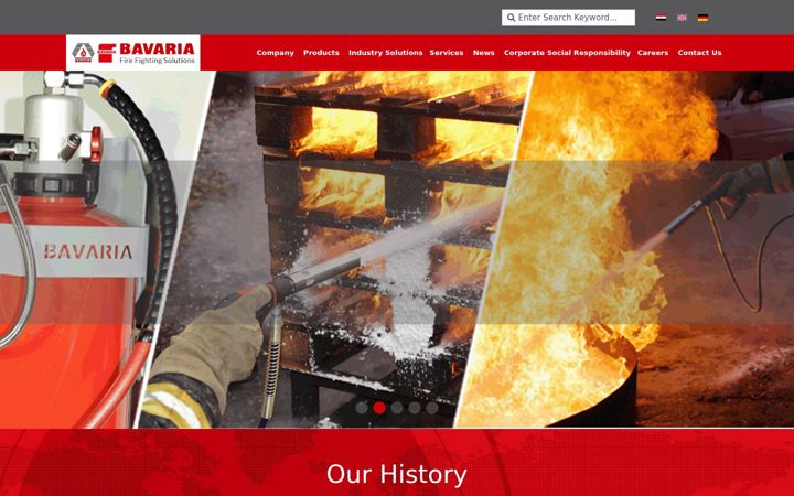 Screenshot of bavariafirefighting.com