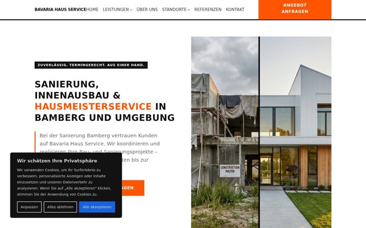Screenshot of bavariahausservice.de