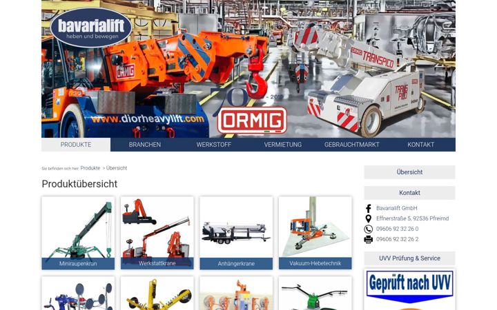 Screenshot of bavarialift.de