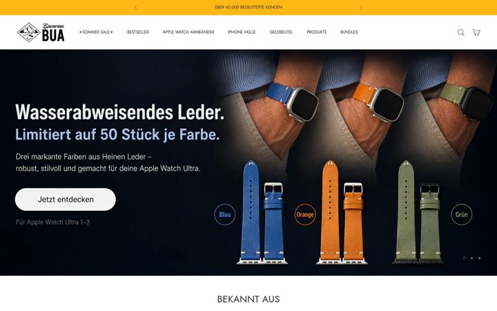 Screenshot von bavarian-bua.de