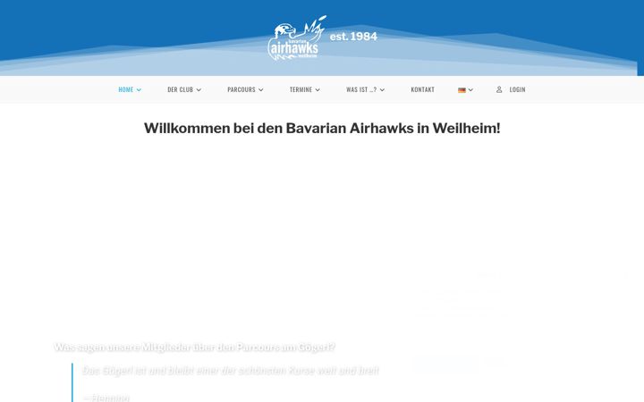 Екранна снимка на bavarianairhawks.de