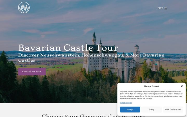 Screenshot of bavariancastletour.com