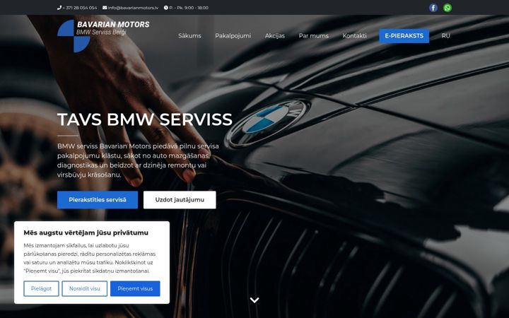 Screenshot of bavarianmotors.lv