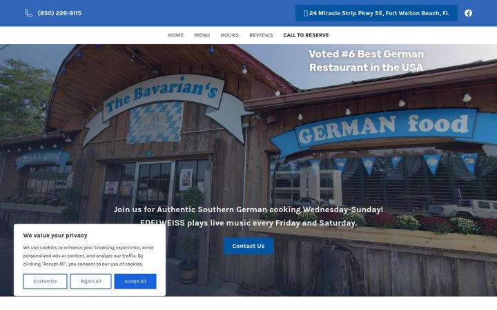 Screenshot of bavarianswirtshaus.com