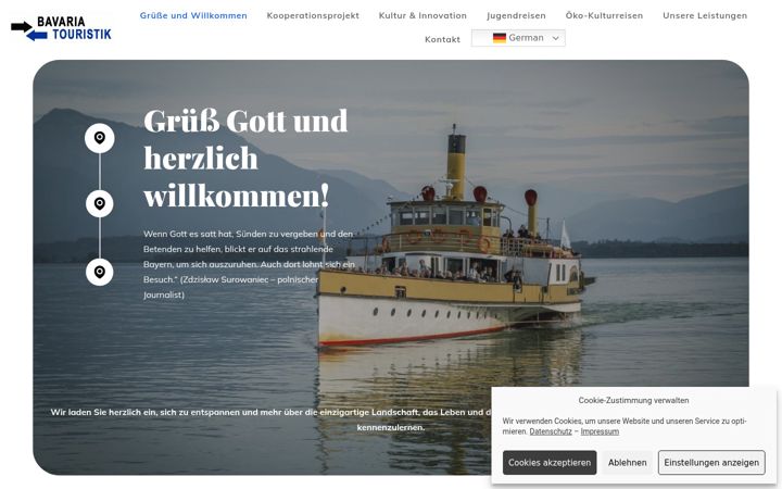 Screenshot of bavariatouristik.de