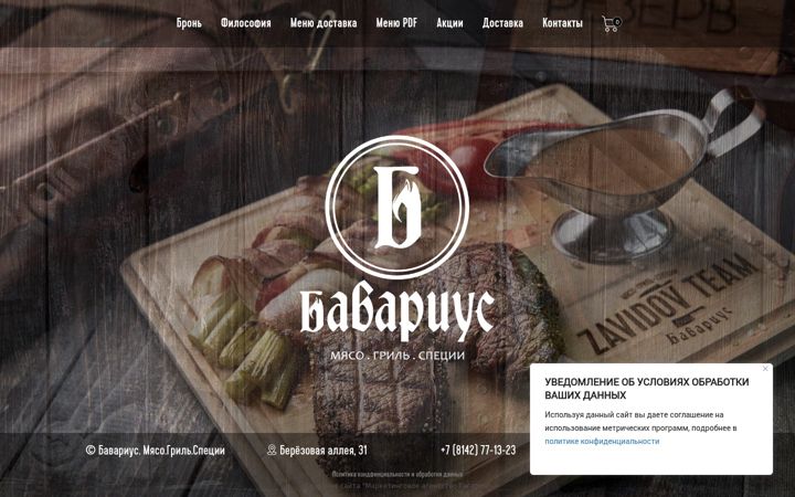Screenshot of bavarius-ptz.ru