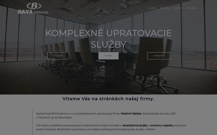 Snímek obrazovky bavaservis.sk