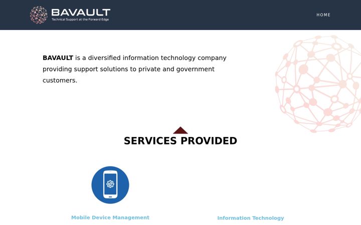 Screenshot of bavault.com