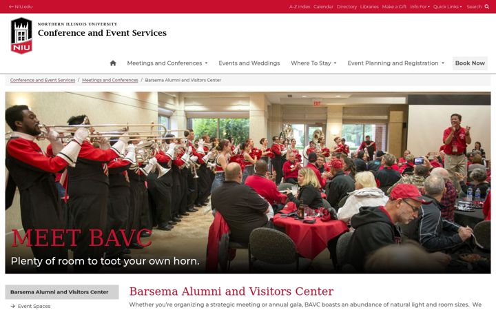 Screenshot ta' bavc.niu.edu