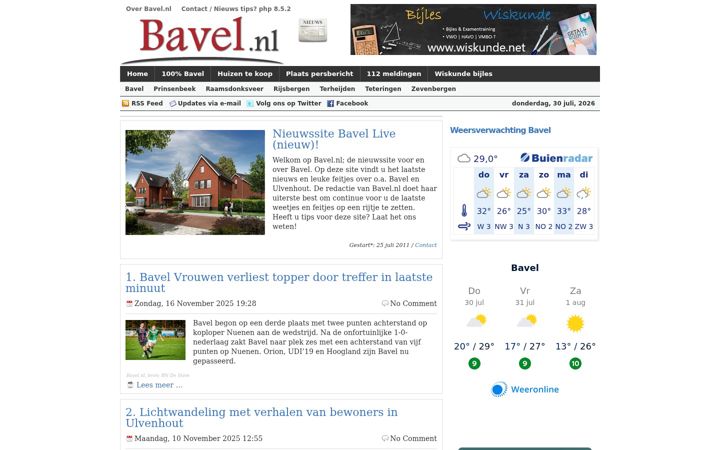 Skjámynd af bavel.nl