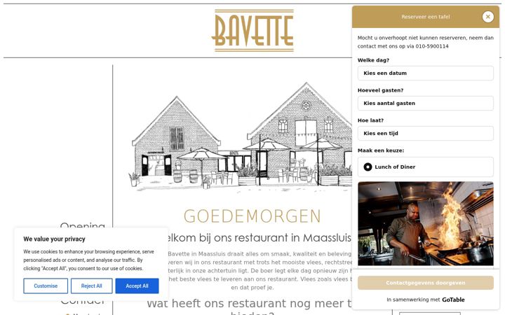 Skjámynd af bavette.nl