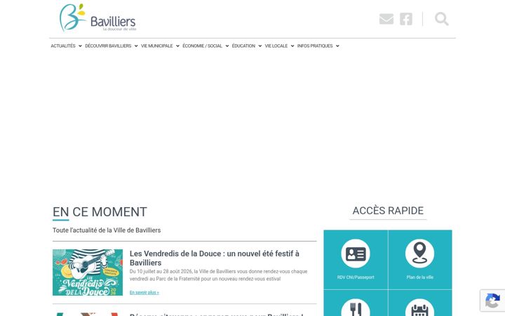 Screenshot of bavilliers.fr