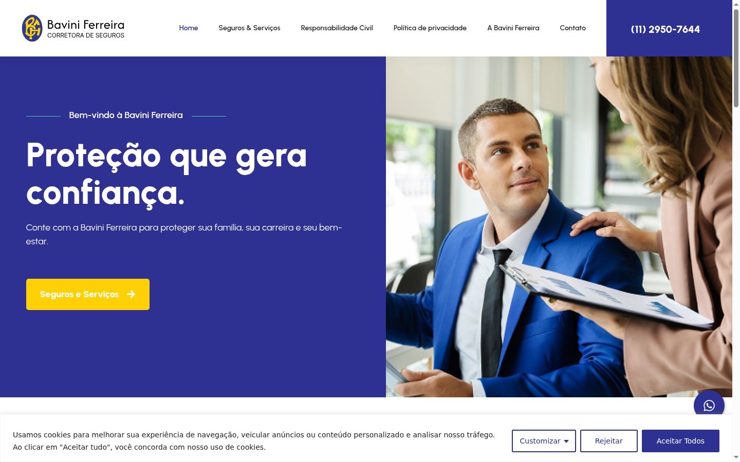 Screenshot del banner di consenso mostrato prima di qualsiasi interazione