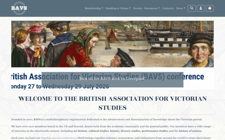 Screenshot of bavs.ac.uk
