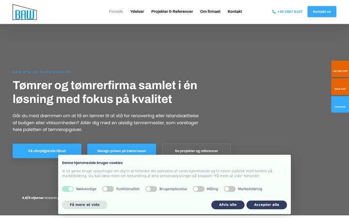 Screenshot of baw-byg.dk