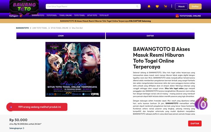 Screenshot of bawangtoto.net