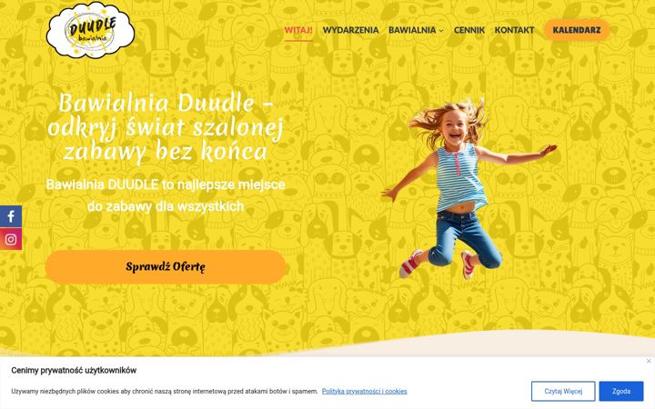 Kuvakaappaus sivustosta bawialniaduudle.pl