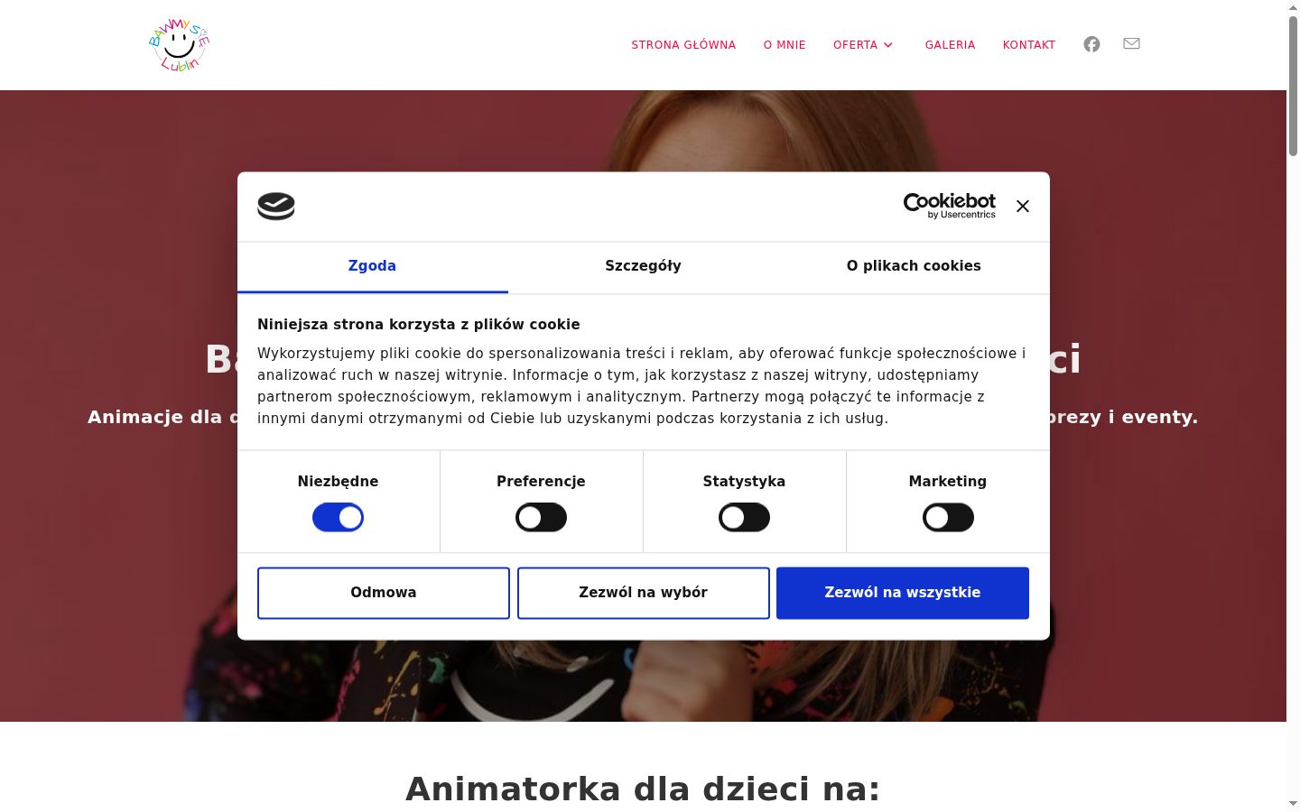 Képernyőkép a bármilyen interakció előtt megjelenő hozzájárulási bannerről