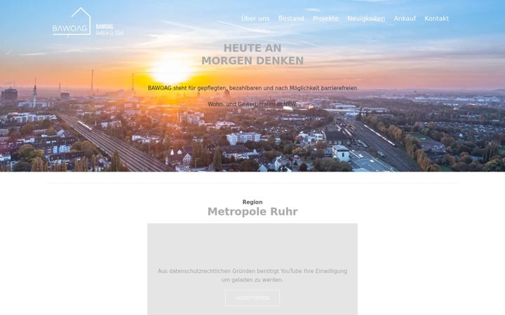 Screenshot von bawoag.de