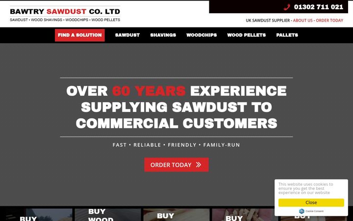 Screenshot of bawtrysawdustcoltd.co.uk