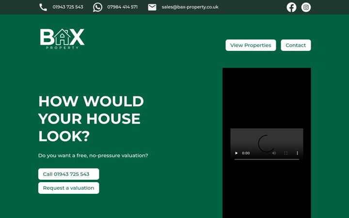 Screenshot of bax-property.co.uk