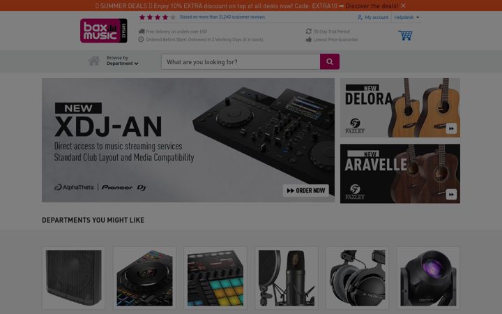 Screenshot of bax-shop.co.uk