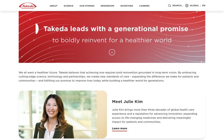 Screenshot of baxalta.com