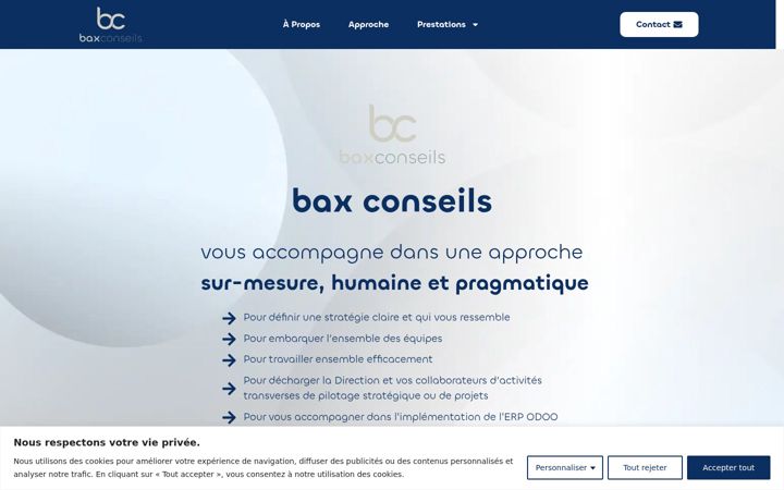 Screenshot of baxconseils.fr