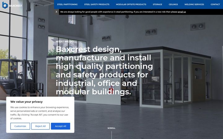Screenshot of baxcrest.co.uk