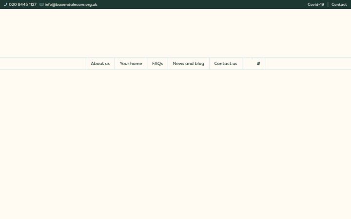 Screenshot of baxendalecare.org.uk
