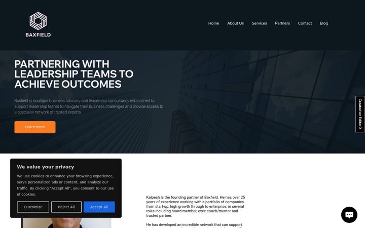 Screenshot of baxfield.com
