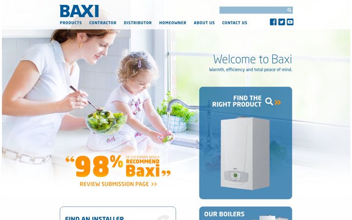 Screenshot of baxiboilers.com