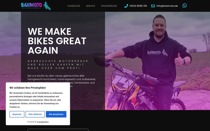 Screenshot of baximoto.de