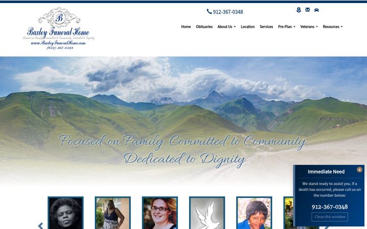 Screenshot of baxleyfuneralhome.com