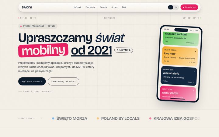 Screenshot of baxy.it
