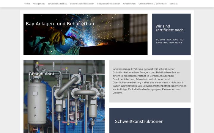 Screenshot of bay-anlagenbau.de