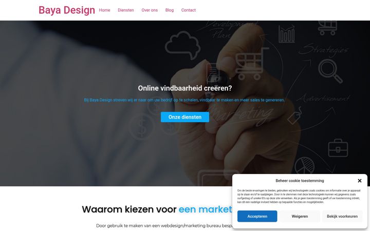 Screenshot of bayadesign.nl