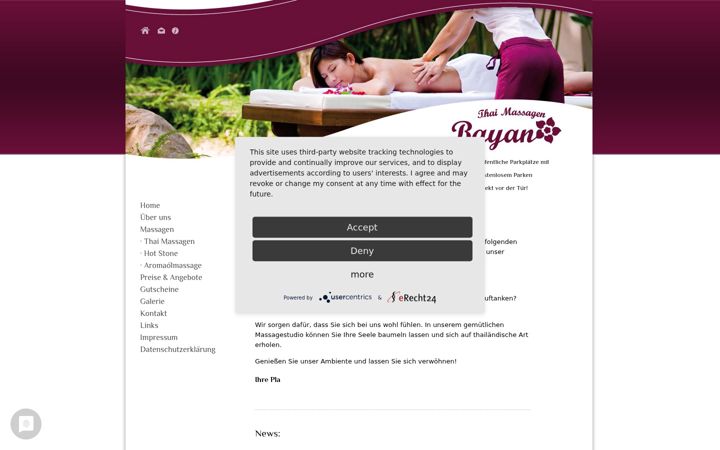 Screenshot of bayan-thaimassagen.de