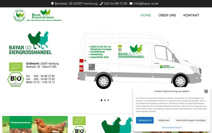 Screenshot von bayar-ei.de