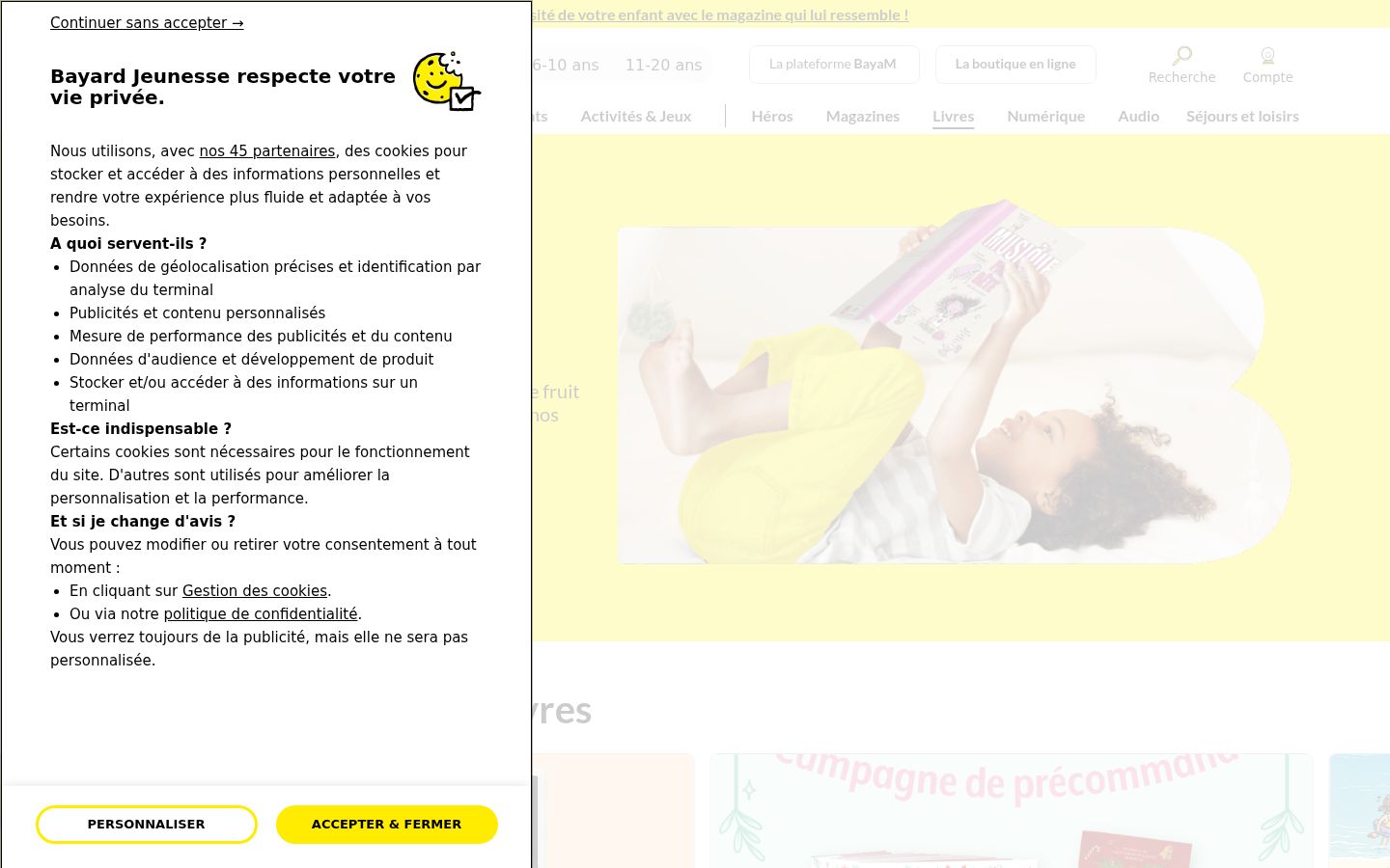 Screenshot tal-banner tal-kunsens muri qabel kwalunkwe interazzjoni