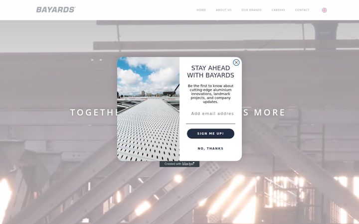 Screenshot of bayards.com