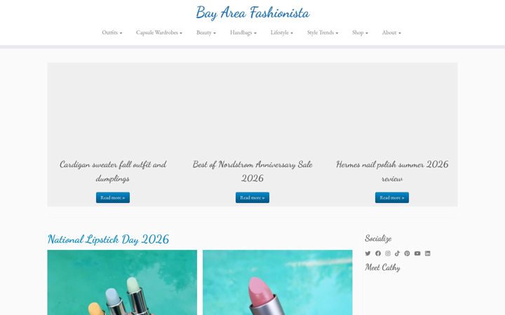 Screenshot of bayareafashionista.com
