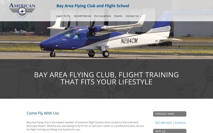 Screenshot of bayareaflyingclub.com