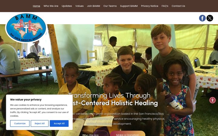Screenshot of bayareamedicalmissions.org