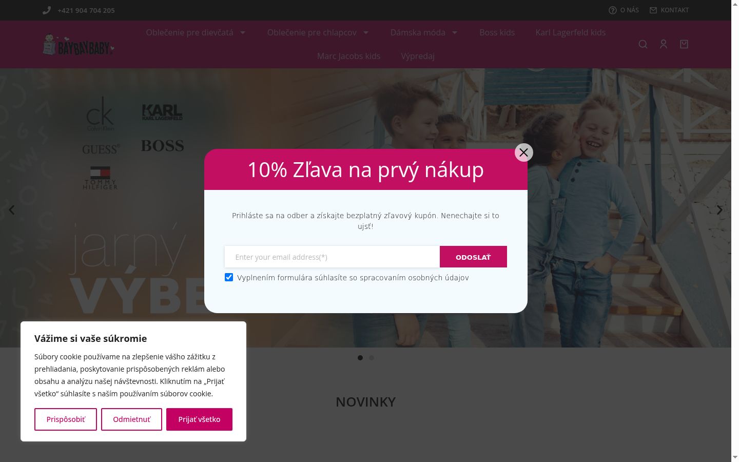Snímek obrazovky baneru souhlasu zobrazeného před jakoukoli interakcí