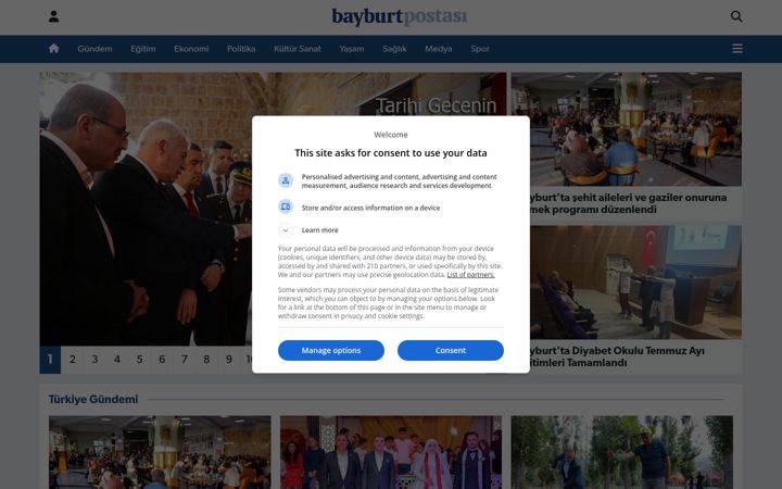 Captura de ecrã de bayburtpostasi.com.tr