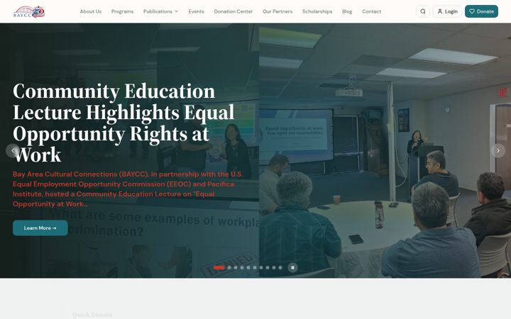 Screenshot of baycc.org
