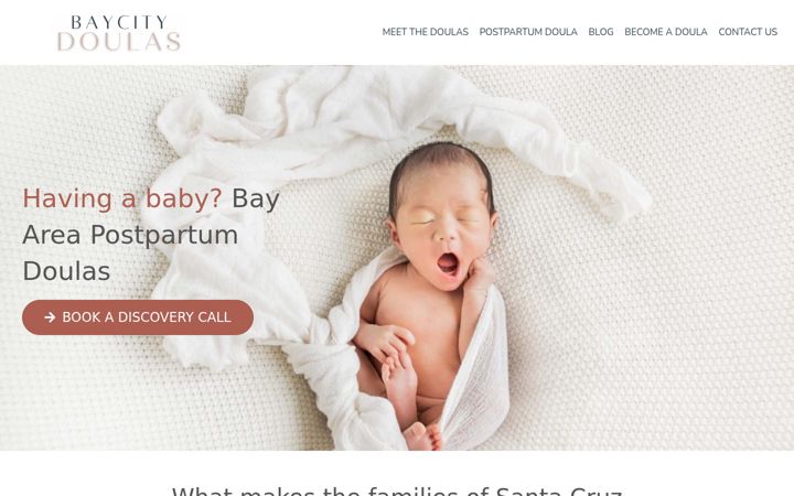 Screenshot of baycitydoulas.com