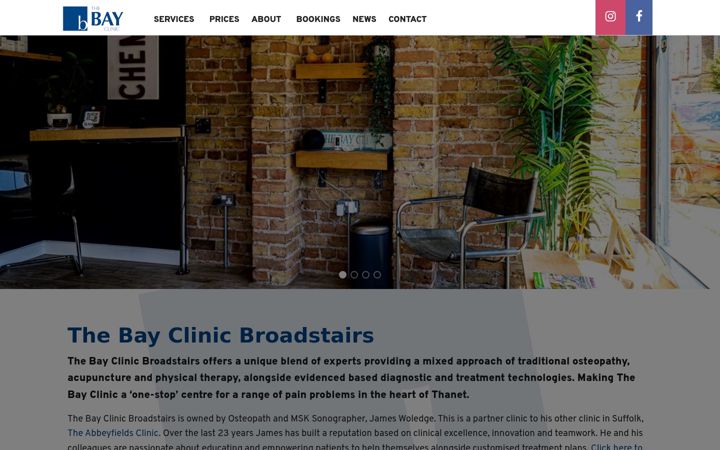 Screenshot of bayclinicbroadstairs.co.uk
