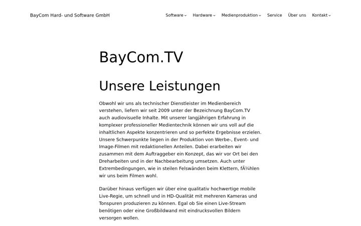 Screenshot of baycom.tv